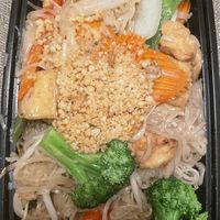 Veggie and tofu Pad Thai (made vegan) at Somtum Modern Thai Cuisine in Boston