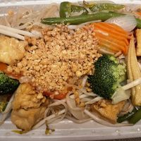 Vegan Pad Thai at Somtum Modern Thai Cuisine in Boston