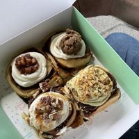 apple, cookie dough, pistachio and pecan cinnamon rolls 😍  at Have a Roll in Antwerpen