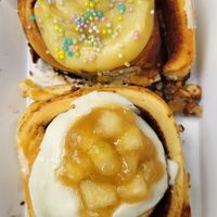 Custard and apple sauce at Have a Roll in Antwerpen