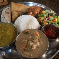 Large Thali at Govinda's Cardiff in Cardiff