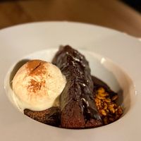 Peanut Butter Brownie with Warm Chocolate Sauce and Vanilla Ice Creamm  at Wilder   in Falmouth