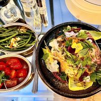 Beautiful vegan entree and sides.  at Brasserie of Light in London
