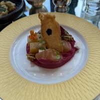 Rainbow beetroot salad (with vegan feta!)  at Brasserie of Light in London