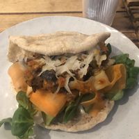 A Middle Eastern type dish which had pomegranate seeds mmm  at Magic Hat in Newcastle Upon Tyne