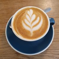 Oat flat white at Lavell Bike + Bean in London