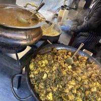 Potato curry and lentil curry   at Karuna - Food Stall in London