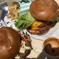 Burgers and fries at VEG'D in Costa Mesa