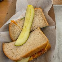 Hummus Sandwich at The Toasted Pickle in Grand Haven