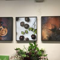 Artwork inside small store at Casse-Cou by Matthew Kenney in New York City