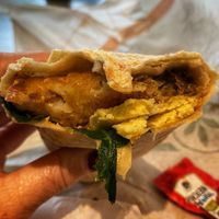 Has brown just egg and spinach and chipotle aioli  at Plant Power Fast Food in Sacramento