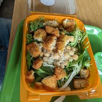 Chicken Caesar salad at Plant Power Fast Food in Sacramento