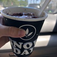 Brownie snow day  at Plant Power Fast Food in Sacramento