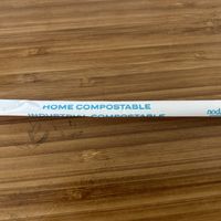 Compostable straw! 😃  at Plant Power Fast Food in Sacramento