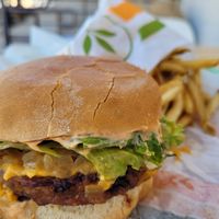 She's saucy. at Plant Power Fast Food in Sacramento