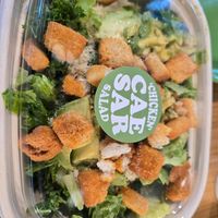 Chicken Caesar salad at Plant Power Fast Food in Sacramento