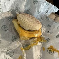 Breakfast sando  at Plant Power Fast Food in Sacramento