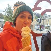 3 scoop cone at Lick in Holmfirth