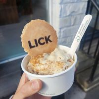 Biscoff icecream at Lick in Holmfirth