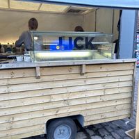 Peddlers market stand   at Lick in Holmfirth