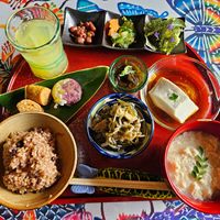 Special Lunch Plate "Sachibaru no NIwa Gozen", 3,500 Yen at Yama-no-chaya Rakusui in Nanjo
