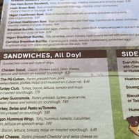 Menu at ParkGrounds in Atlanta