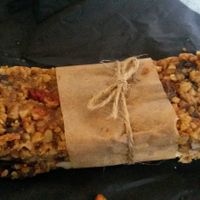 Almond and granola flapjack at Rustic Cup in Whitley Bay