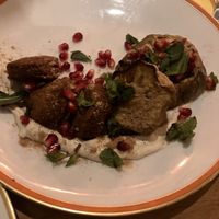 Voorgerecht met aubergine   at Cometa in Amsterdam