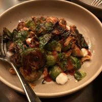 Grilled Brussel sprouts, Davidson Plum and cashew sambal   at Tonic & Ginger in Fremantle