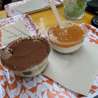 Tiramisu and cheese cake  at Col Cavolo - Vegan Bistrot in Rome