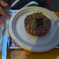 Riso rosso con asparagi e zucchine at Col Cavolo - Vegan Bistrot in Rome