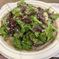 Peanut butter cream pancake with caramelised onions, spinach and apples 🤌  at Col Cavolo - Vegan Bistrot in Rome
