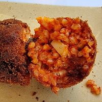 Vegan suppli at La Soffitta Renovatio in Rome