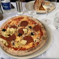 One of the many pizzas .  at La Soffitta Renovatio in Rome