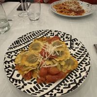 Vegan ravioli at La Soffitta Renovatio in Rome
