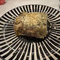 Vegan lasagne at La Soffitta Renovatio in Rome