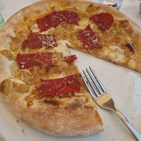 Centurione (bacon & mozzarella) pizza at La Soffitta Renovatio in Rome