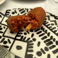 risotto ball  at La Soffitta Renovatio in Rome