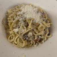 Carbonara  at La Soffitta Renovatio in Rome