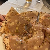 Mortadella on focaccia   at La Soffitta Renovatio in Rome