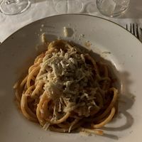 Vegan Amatriciana  at La Soffitta Renovatio in Rome