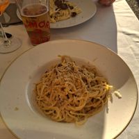Carbonara vegan at La Soffitta Renovatio in Rome