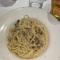 Vegan carbonara  at La Soffitta Renovatio in Rome