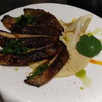 Grilled Portobello with truffle purée and cassava chips at Ma in Larnaca