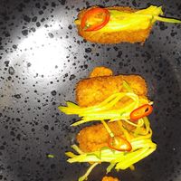 Savory croquettes with mango at Ma in Larnaca