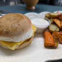 Delicious breakfast sandwich 😋 at Off the Wheaten Path in Grande Prairie