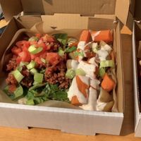 Lentil ground beef plate   at Off the Wheaten Path in Grande Prairie