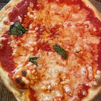 Margherita pizza with vegan cheese  at Pizza Union in North London