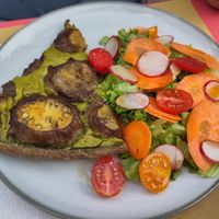 Hemp quiche with aubergine at Il Moderno in Perugia