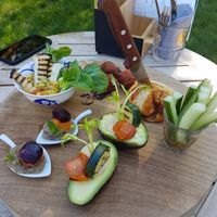 Geïmproviseerd vegan borrelplankje at de Brielsche Aap in Brielle